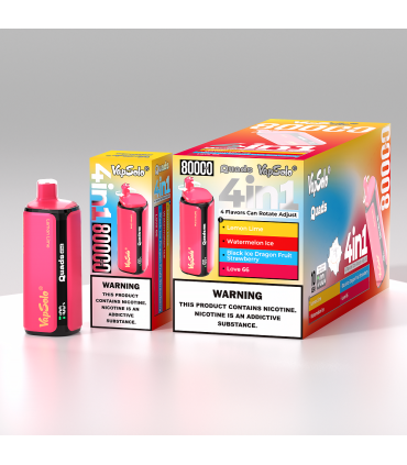 Vapsolo Quads 80000 Puffs Lemon Lime & Watermelon Ice | 4 Tat Tek Cihazda