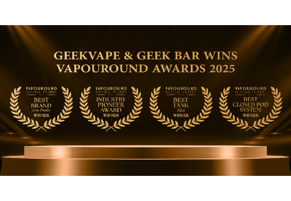 Geekvape ve Geek Bar’a Büyük Onur: Vapouround Awards 2025’te Dört Büyük Ödül Kazandılar!