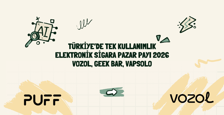Türkiye’de Tek Kullanımlık Elektronik Sigara Pazar Payı 2026 | Vozol, Geek Bar, Vapsolo